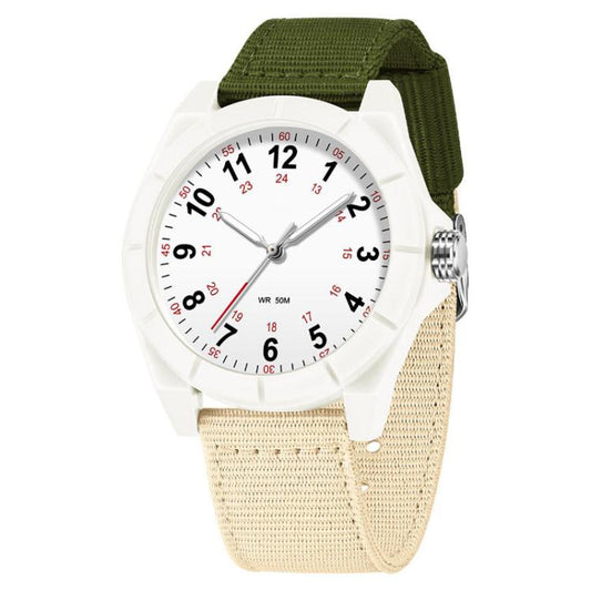 SANDA 6232 Montre simple étanche 5ATM lumineuse avec bracelet en nylon
