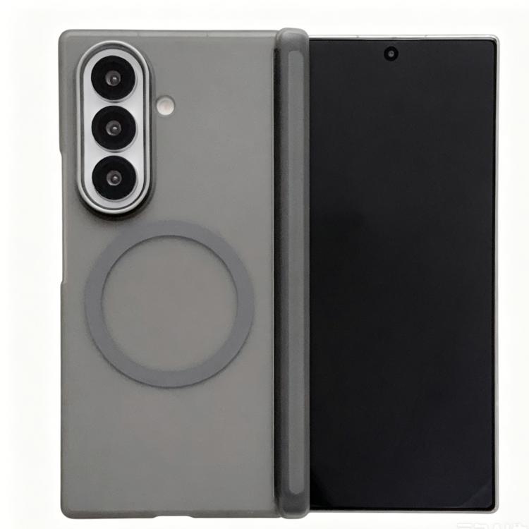 Lens-Frame Shield Frosted Magnetic Phone Case, For Galaxy Z Fold8 Ultra 5G, For Galaxy Z Fold7 5G, For Galaxy Z Fold6, For Galaxy Z Fold5