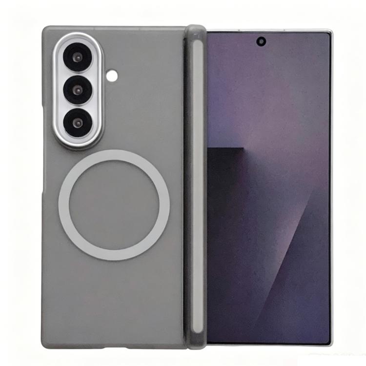 Lens-Frame Shield Frosted Magnetic Phone Case, For Galaxy Z Fold8 Ultra 5G, For Galaxy Z Fold7 5G, For Galaxy Z Fold6, For Galaxy Z Fold5