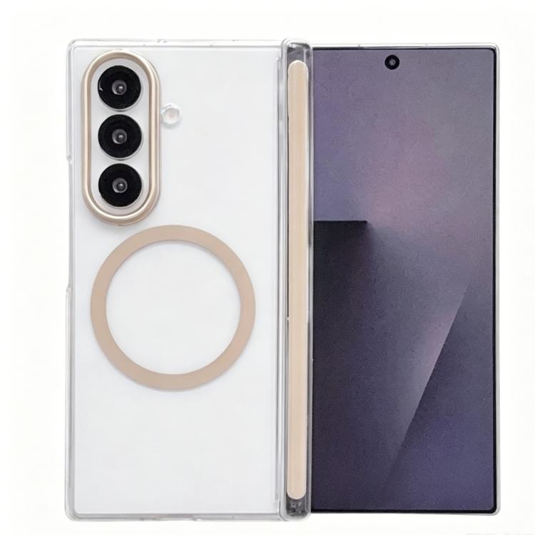 Lens-Frame Shield Frosted Magnetic Phone Case, For Galaxy Z Fold8 Ultra 5G, For Galaxy Z Fold7 5G, For Galaxy Z Fold6, For Galaxy Z Fold5