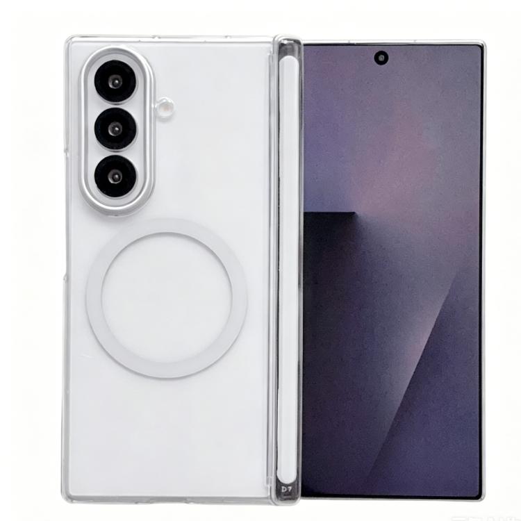 Lens-Frame Shield Frosted Magnetic Phone Case, For Galaxy Z Fold8 Ultra 5G, For Galaxy Z Fold7 5G, For Galaxy Z Fold6, For Galaxy Z Fold5
