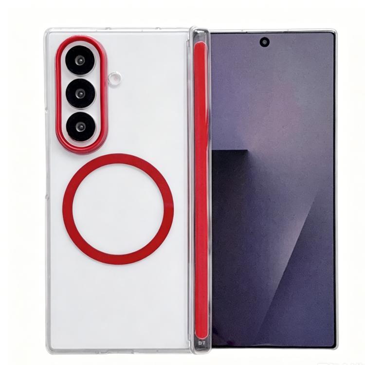 Lens-Frame Shield Frosted Magnetic Phone Case, For Galaxy Z Fold8 Ultra 5G, For Galaxy Z Fold7 5G, For Galaxy Z Fold6, For Galaxy Z Fold5