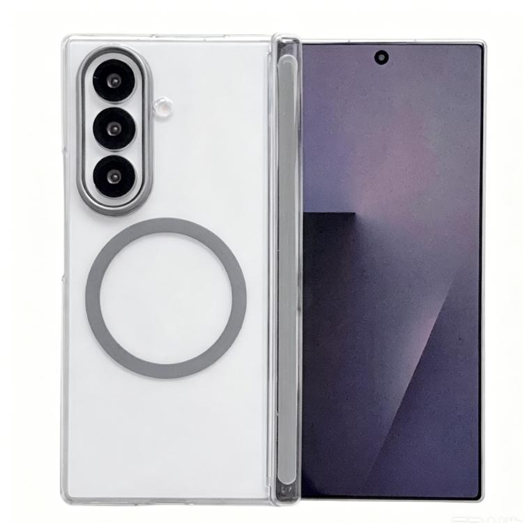 Lens-Frame Shield Frosted Magnetic Phone Case, For Galaxy Z Fold8 Ultra 5G, For Galaxy Z Fold7 5G, For Galaxy Z Fold6, For Galaxy Z Fold5