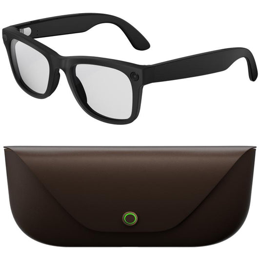 Lunettes de traduction intelligentes HD5 Ultra à double objectif avec caméra HD 8 MP, enregistrement vidéo, transmission Wi-Fi, assistant vocal intelligent IA