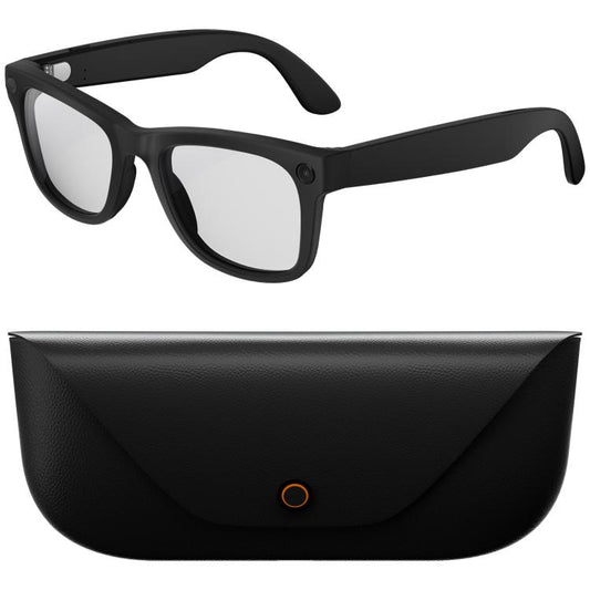 Lunettes de traduction intelligentes HD5 Ultra à double objectif avec caméra HD 8 MP, enregistrement vidéo, transmission Wi-Fi, assistant vocal intelligent IA