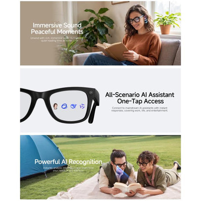HD5 Ultra Double Lenses Smart AI Translation Glasses with 8MP HD Camera, Video Recording, WiFi Transmission, Al Smart Voice Assistant