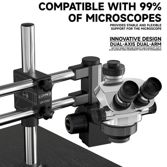 LUOWEI LW-GK02 Titan 360 Degree Rotating Lift Microscope Universal Dual Axis Swing Arm Stand, LUOWEI LW-GK02