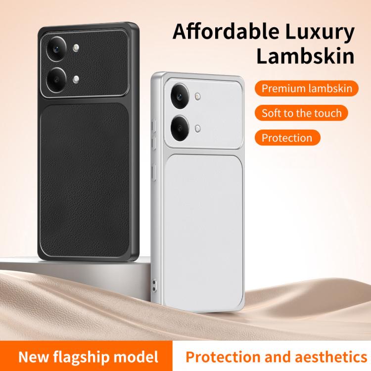 WANLONFENG Lambskin Texture PC TPU Phone Case with 2pcs Screen Films, For Redmi Turbo 5 Max/Poco X8 Pro Max, For Redmi Turbo 5 5G / Poco X8 Pro 5G, For Redmi Note 15 Pro+ 5G Global, For Redmi Note 15 5G Global 164mm, For Redmi K90 Pro Max / Poco F8 Ult...