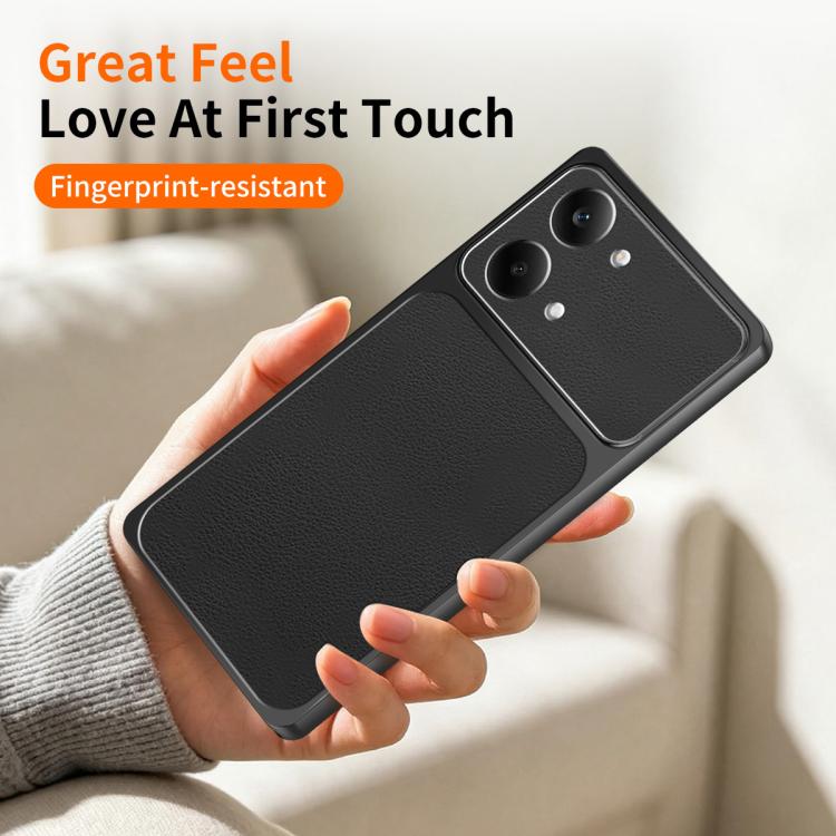 WANLONFENG Lambskin Texture PC TPU Phone Case with 2pcs Screen Films, For Redmi Turbo 5 Max/Poco X8 Pro Max, For Redmi Turbo 5 5G / Poco X8 Pro 5G, For Redmi Note 15 Pro+ 5G Global, For Redmi Note 15 5G Global 164mm, For Redmi K90 Pro Max / Poco F8 Ult...