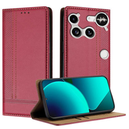 Stitching Design Scratch-Resistant Vegan Leather Phone Case, For Nothing Phone 4a Pro, For Nothing Phone 4a, For Nothing Phone 3a Lite, For Nothing Phone 3, For Nothing CMF Phone 2 Pro, For Nothing Phone 3a, For Nothing Phone 3a Pro