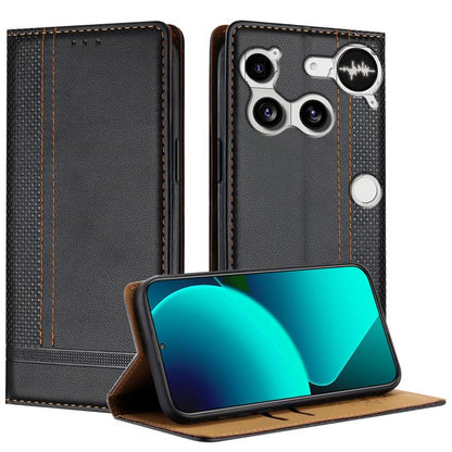 Stitching Design Scratch-Resistant Vegan Leather Phone Case, For Nothing Phone 4a Pro, For Nothing Phone 4a, For Nothing Phone 3a Lite, For Nothing Phone 3, For Nothing CMF Phone 2 Pro, For Nothing Phone 3a, For Nothing Phone 3a Pro