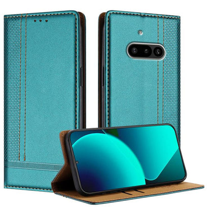 Stitching Design Scratch-Resistant Vegan Leather Phone Case, For Nothing Phone 4a Pro, For Nothing Phone 4a, For Nothing Phone 3a Lite, For Nothing Phone 3, For Nothing CMF Phone 2 Pro, For Nothing Phone 3a, For Nothing Phone 3a Pro