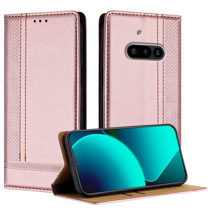 Stitching Design Scratch-Resistant Vegan Leather Phone Case, For Nothing Phone 4a Pro, For Nothing Phone 4a, For Nothing Phone 3a Lite, For Nothing Phone 3, For Nothing CMF Phone 2 Pro, For Nothing Phone 3a, For Nothing Phone 3a Pro