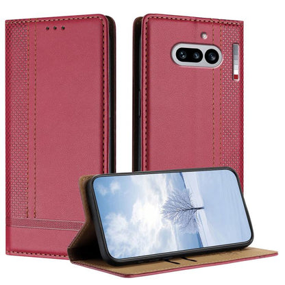 Stitching Design Scratch-Resistant Vegan Leather Phone Case, For Nothing Phone 4a Pro, For Nothing Phone 4a, For Nothing Phone 3a Lite, For Nothing Phone 3, For Nothing CMF Phone 2 Pro, For Nothing Phone 3a, For Nothing Phone 3a Pro