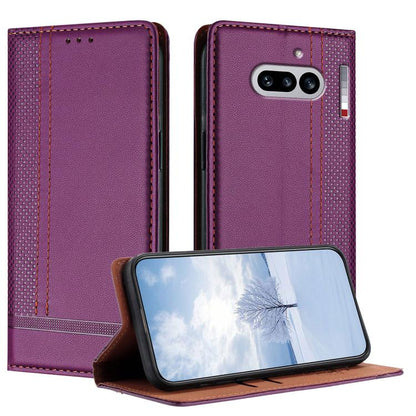 Stitching Design Scratch-Resistant Vegan Leather Phone Case, For Nothing Phone 4a Pro, For Nothing Phone 4a, For Nothing Phone 3a Lite, For Nothing Phone 3, For Nothing CMF Phone 2 Pro, For Nothing Phone 3a, For Nothing Phone 3a Pro