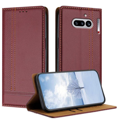 Stitching Design Scratch-Resistant Vegan Leather Phone Case, For Nothing Phone 4a Pro, For Nothing Phone 4a, For Nothing Phone 3a Lite, For Nothing Phone 3, For Nothing CMF Phone 2 Pro, For Nothing Phone 3a, For Nothing Phone 3a Pro