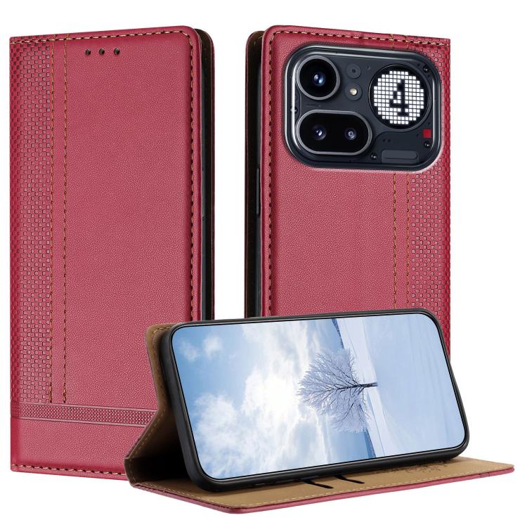 Stitching Design Scratch-Resistant Vegan Leather Phone Case, For Nothing Phone 4a Pro, For Nothing Phone 4a, For Nothing Phone 3a Lite, For Nothing Phone 3, For Nothing CMF Phone 2 Pro, For Nothing Phone 3a, For Nothing Phone 3a Pro