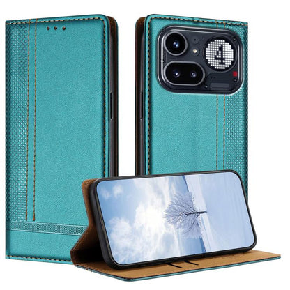Stitching Design Scratch-Resistant Vegan Leather Phone Case, For Nothing Phone 4a Pro, For Nothing Phone 4a, For Nothing Phone 3a Lite, For Nothing Phone 3, For Nothing CMF Phone 2 Pro, For Nothing Phone 3a, For Nothing Phone 3a Pro