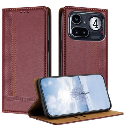 Stitching Design Scratch-Resistant Vegan Leather Phone Case, For Nothing Phone 4a Pro, For Nothing Phone 4a, For Nothing Phone 3a Lite, For Nothing Phone 3, For Nothing CMF Phone 2 Pro, For Nothing Phone 3a, For Nothing Phone 3a Pro
