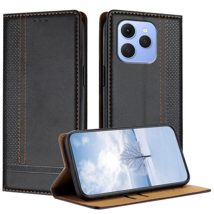 Stitching Design Scratch-Resistant Vegan Leather Phone Case, For Tecno Pova Curve 2 5G, For Tecno Spark 50 4G, For Tecno Camon 50 Pro 4G, For Tecno Camon 50 4G, For Tecno Pova Slim, For Tecno Spark 40C, For Tecno Pova 7 Pro 5G, For Tecno Pova 7 5G     ...