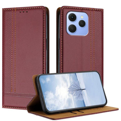 Stitching Design Scratch-Resistant Vegan Leather Phone Case, For Tecno Pova Curve 2 5G, For Tecno Spark 50 4G, For Tecno Camon 50 Pro 4G, For Tecno Camon 50 4G, For Tecno Pova Slim, For Tecno Spark 40C, For Tecno Pova 7 Pro 5G, For Tecno Pova 7 5G     ...