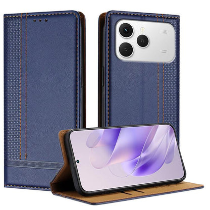 Stitching Design Scratch-Resistant Vegan Leather Phone Case, For Tecno Pova Curve 2 5G, For Tecno Spark 50 4G, For Tecno Camon 50 Pro 4G, For Tecno Camon 50 4G, For Tecno Pova Slim, For Tecno Spark 40C, For Tecno Pova 7 Pro 5G, For Tecno Pova 7 5G     ...