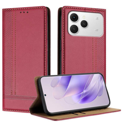 Stitching Design Scratch-Resistant Vegan Leather Phone Case, For Tecno Pova Curve 2 5G, For Tecno Spark 50 4G, For Tecno Camon 50 Pro 4G, For Tecno Camon 50 4G, For Tecno Pova Slim, For Tecno Spark 40C, For Tecno Pova 7 Pro 5G, For Tecno Pova 7 5G     ...