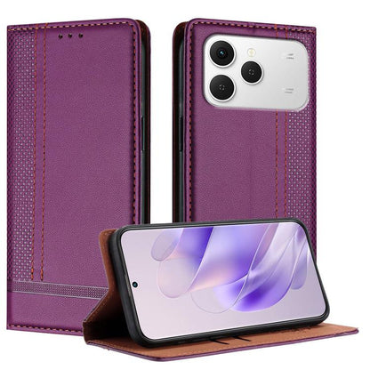 Stitching Design Scratch-Resistant Vegan Leather Phone Case, For Tecno Pova Curve 2 5G, For Tecno Spark 50 4G, For Tecno Camon 50 Pro 4G, For Tecno Camon 50 4G, For Tecno Pova Slim, For Tecno Spark 40C, For Tecno Pova 7 Pro 5G, For Tecno Pova 7 5G     ...
