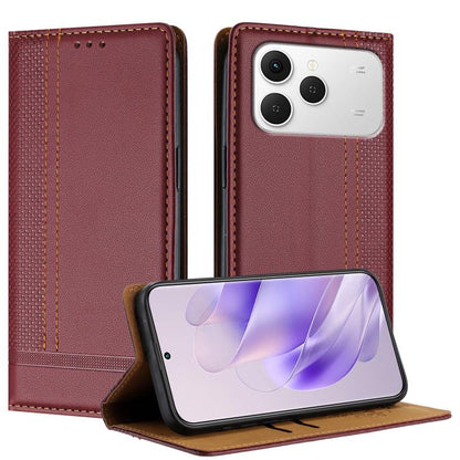 Stitching Design Scratch-Resistant Vegan Leather Phone Case, For Tecno Pova Curve 2 5G, For Tecno Spark 50 4G, For Tecno Camon 50 Pro 4G, For Tecno Camon 50 4G, For Tecno Pova Slim, For Tecno Spark 40C, For Tecno Pova 7 Pro 5G, For Tecno Pova 7 5G     ...
