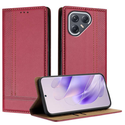 Stitching Design Scratch-Resistant Vegan Leather Phone Case, For Tecno Pova Curve 2 5G, For Tecno Spark 50 4G, For Tecno Camon 50 Pro 4G, For Tecno Camon 50 4G, For Tecno Pova Slim, For Tecno Spark 40C, For Tecno Pova 7 Pro 5G, For Tecno Pova 7 5G     ...