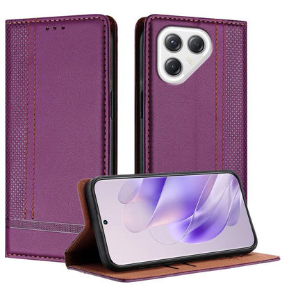 Stitching Design Scratch-Resistant Vegan Leather Phone Case, For Tecno Pova 7 4G, For Tecno Spark Go 2025, For Tecno Spark 10 Pro Magic Magenta, For Tecno Camon 30 Premier 5G, For Tecno Spark 20 Pro+, For Tecno Spark 20 Pro, For Tecno Spark Go 2024    ...