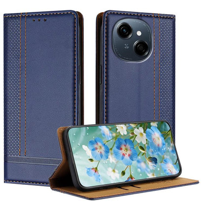 Stitching Design Scratch-Resistant Vegan Leather Phone Case, For Tecno Pova 7 4G, For Tecno Spark Go 2025, For Tecno Spark 10 Pro Magic Magenta, For Tecno Camon 30 Premier 5G, For Tecno Spark 20 Pro+, For Tecno Spark 20 Pro, For Tecno Spark Go 2024    ...