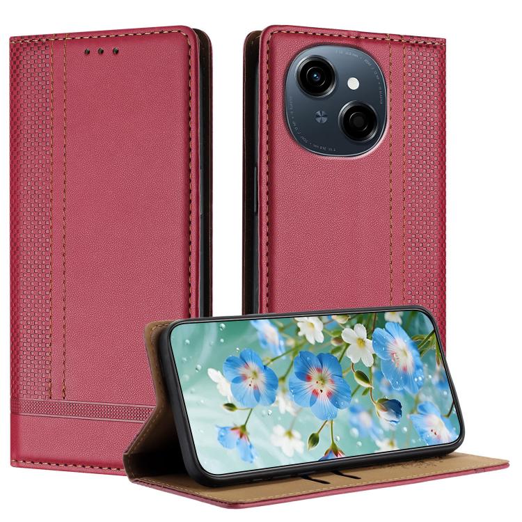 Stitching Design Scratch-Resistant Vegan Leather Phone Case, For Tecno Pova 7 4G, For Tecno Spark Go 2025, For Tecno Spark 10 Pro Magic Magenta, For Tecno Camon 30 Premier 5G, For Tecno Spark 20 Pro+, For Tecno Spark 20 Pro, For Tecno Spark Go 2024    ...