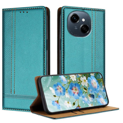 Stitching Design Scratch-Resistant Vegan Leather Phone Case, For Tecno Pova 7 4G, For Tecno Spark Go 2025, For Tecno Spark 10 Pro Magic Magenta, For Tecno Camon 30 Premier 5G, For Tecno Spark 20 Pro+, For Tecno Spark 20 Pro, For Tecno Spark Go 2024    ...