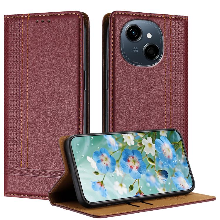 Stitching Design Scratch-Resistant Vegan Leather Phone Case, For Tecno Pova 7 4G, For Tecno Spark Go 2025, For Tecno Spark 10 Pro Magic Magenta, For Tecno Camon 30 Premier 5G, For Tecno Spark 20 Pro+, For Tecno Spark 20 Pro, For Tecno Spark Go 2024    ...