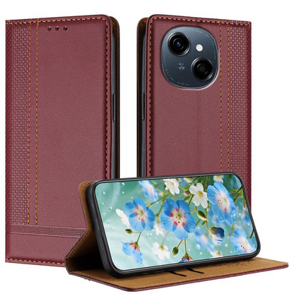 Stitching Design Scratch-Resistant Vegan Leather Phone Case, For Tecno Pova 7 4G, For Tecno Spark Go 2025, For Tecno Spark 10 Pro Magic Magenta, For Tecno Camon 30 Premier 5G, For Tecno Spark 20 Pro+, For Tecno Spark 20 Pro, For Tecno Spark Go 2024    ...