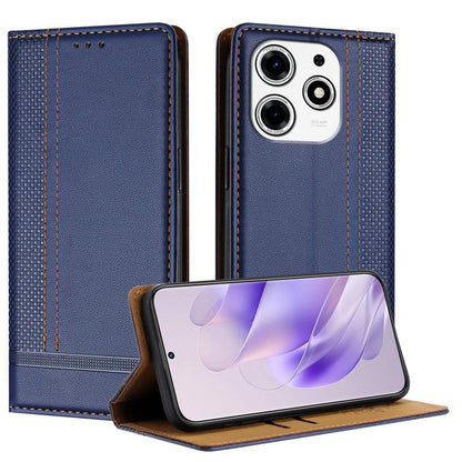 Stitching Design Scratch-Resistant Vegan Leather Phone Case, For Tecno Pova 7 4G, For Tecno Spark Go 2025, For Tecno Spark 10 Pro Magic Magenta, For Tecno Camon 30 Premier 5G, For Tecno Spark 20 Pro+, For Tecno Spark 20 Pro, For Tecno Spark Go 2024    ...