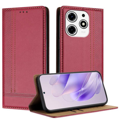 Stitching Design Scratch-Resistant Vegan Leather Phone Case, For Tecno Pova 7 4G, For Tecno Spark Go 2025, For Tecno Spark 10 Pro Magic Magenta, For Tecno Camon 30 Premier 5G, For Tecno Spark 20 Pro+, For Tecno Spark 20 Pro, For Tecno Spark Go 2024    ...
