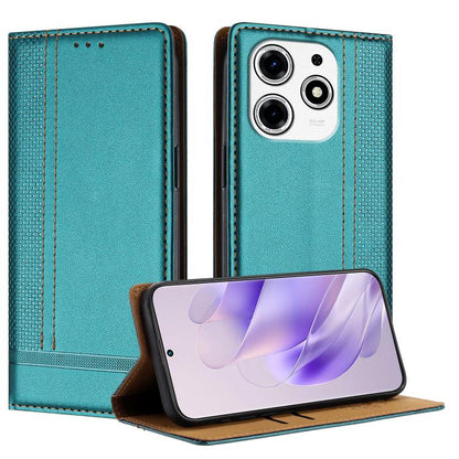 Stitching Design Scratch-Resistant Vegan Leather Phone Case, For Tecno Pova 7 4G, For Tecno Spark Go 2025, For Tecno Spark 10 Pro Magic Magenta, For Tecno Camon 30 Premier 5G, For Tecno Spark 20 Pro+, For Tecno Spark 20 Pro, For Tecno Spark Go 2024    ...