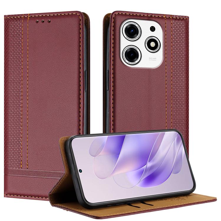 Stitching Design Scratch-Resistant Vegan Leather Phone Case, For Tecno Pova 7 4G, For Tecno Spark Go 2025, For Tecno Spark 10 Pro Magic Magenta, For Tecno Camon 30 Premier 5G, For Tecno Spark 20 Pro+, For Tecno Spark 20 Pro, For Tecno Spark Go 2024    ...
