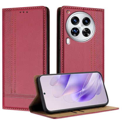 Stitching Design Scratch-Resistant Vegan Leather Phone Case, For Tecno Pova 7 4G, For Tecno Spark Go 2025, For Tecno Spark 10 Pro Magic Magenta, For Tecno Camon 30 Premier 5G, For Tecno Spark 20 Pro+, For Tecno Spark 20 Pro, For Tecno Spark Go 2024    ...