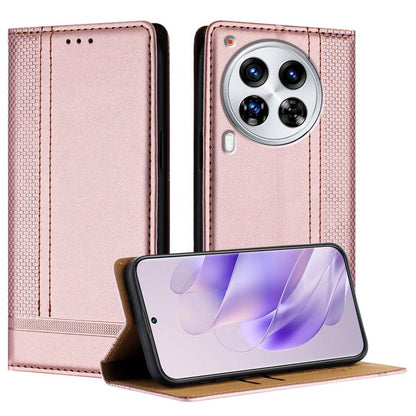 Stitching Design Scratch-Resistant Vegan Leather Phone Case, For Tecno Pova 7 4G, For Tecno Spark Go 2025, For Tecno Spark 10 Pro Magic Magenta, For Tecno Camon 30 Premier 5G, For Tecno Spark 20 Pro+, For Tecno Spark 20 Pro, For Tecno Spark Go 2024    ...