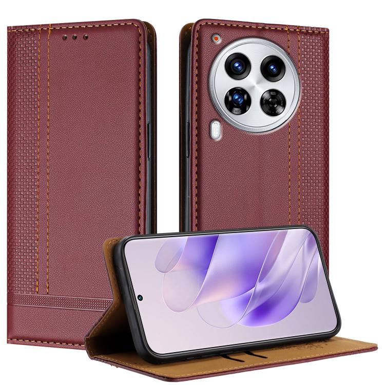 Stitching Design Scratch-Resistant Vegan Leather Phone Case, For Tecno Pova 7 4G, For Tecno Spark Go 2025, For Tecno Spark 10 Pro Magic Magenta, For Tecno Camon 30 Premier 5G, For Tecno Spark 20 Pro+, For Tecno Spark 20 Pro, For Tecno Spark Go 2024    ...