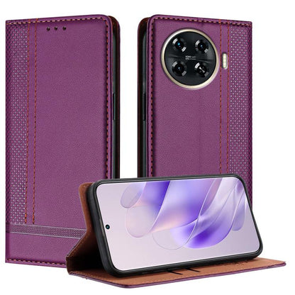 Stitching Design Scratch-Resistant Vegan Leather Phone Case, For Tecno Pova 7 4G, For Tecno Spark Go 2025, For Tecno Spark 10 Pro Magic Magenta, For Tecno Camon 30 Premier 5G, For Tecno Spark 20 Pro+, For Tecno Spark 20 Pro, For Tecno Spark Go 2024    ...