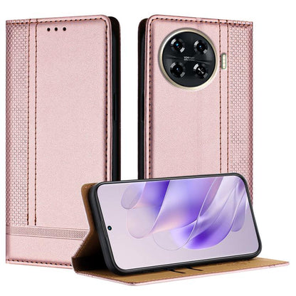 Stitching Design Scratch-Resistant Vegan Leather Phone Case, For Tecno Pova 7 4G, For Tecno Spark Go 2025, For Tecno Spark 10 Pro Magic Magenta, For Tecno Camon 30 Premier 5G, For Tecno Spark 20 Pro+, For Tecno Spark 20 Pro, For Tecno Spark Go 2024    ...
