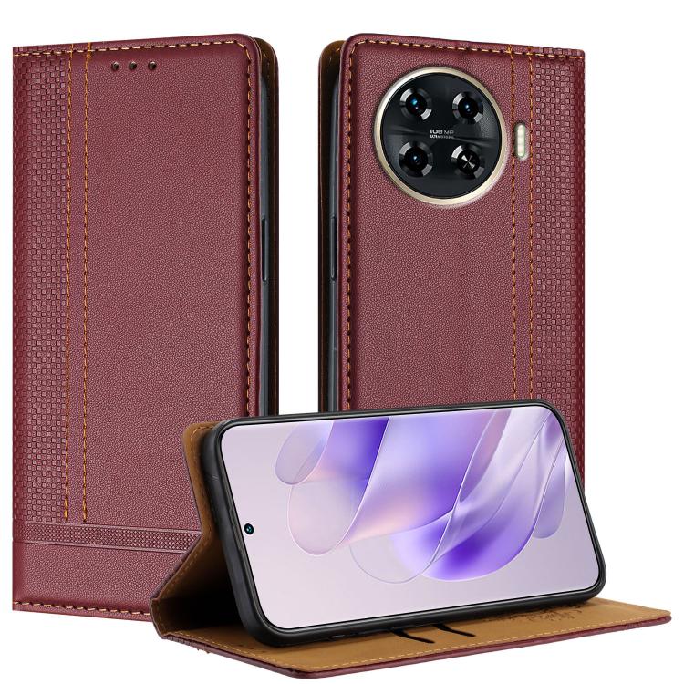 Stitching Design Scratch-Resistant Vegan Leather Phone Case, For Tecno Pova 7 4G, For Tecno Spark Go 2025, For Tecno Spark 10 Pro Magic Magenta, For Tecno Camon 30 Premier 5G, For Tecno Spark 20 Pro+, For Tecno Spark 20 Pro, For Tecno Spark Go 2024    ...