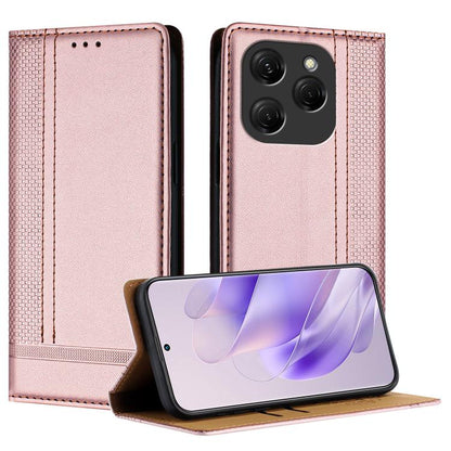 Stitching Design Scratch-Resistant Vegan Leather Phone Case, For Tecno Pova 7 4G, For Tecno Spark Go 2025, For Tecno Spark 10 Pro Magic Magenta, For Tecno Camon 30 Premier 5G, For Tecno Spark 20 Pro+, For Tecno Spark 20 Pro, For Tecno Spark Go 2024    ...