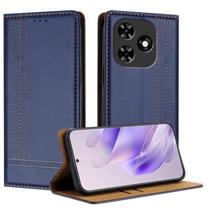 Stitching Design Scratch-Resistant Vegan Leather Phone Case, For Tecno Pova 7 4G, For Tecno Spark Go 2025, For Tecno Spark 10 Pro Magic Magenta, For Tecno Camon 30 Premier 5G, For Tecno Spark 20 Pro+, For Tecno Spark 20 Pro, For Tecno Spark Go 2024    ...