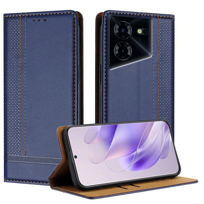 Stitching Design Scratch-Resistant Vegan Leather Phone Case, For Tecno Pova 7 4G, For Tecno Spark Go 2025, For Tecno Spark 10 Pro Magic Magenta, For Tecno Camon 30 Premier 5G, For Tecno Spark 20 Pro+, For Tecno Spark 20 Pro, For Tecno Spark Go 2024    ...