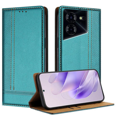 Stitching Design Scratch-Resistant Vegan Leather Phone Case, For Tecno Pova 7 4G, For Tecno Spark Go 2025, For Tecno Spark 10 Pro Magic Magenta, For Tecno Camon 30 Premier 5G, For Tecno Spark 20 Pro+, For Tecno Spark 20 Pro, For Tecno Spark Go 2024    ...